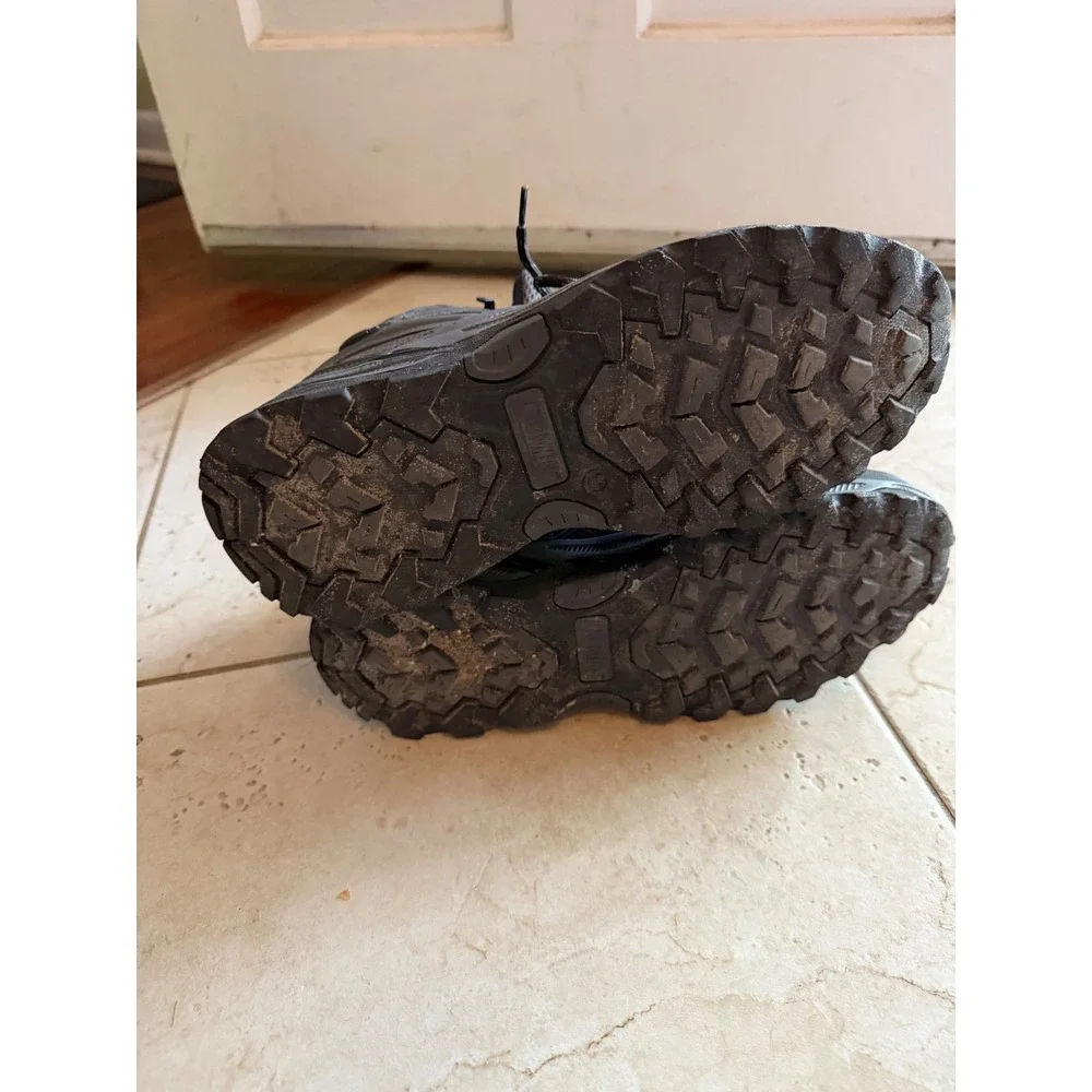 Khombu Luke Mens Hiking Boots Grey Blue Mid Top Trail Shoes Size 10M 1636198